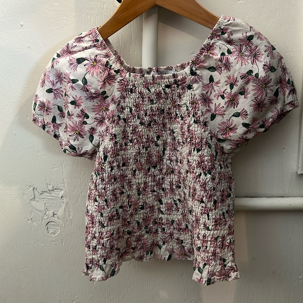 Zara smocked floral top 8